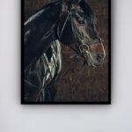 Quadro Decorativo Foto Cavalo Vintage - 70x50 cm