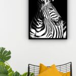 Quadro Decorativo Foto Zebra Perfil - 70x50 cm