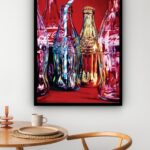 Quadro Decorativo Fotografia Garrafas Coca-Cola - 70x50 cm
