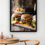 Quadro Decorativo Fotografia Hambúrguers - 70x50 cm