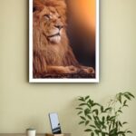 Quadro Decorativo Fotografia Leão Sol - 70x50 cm
