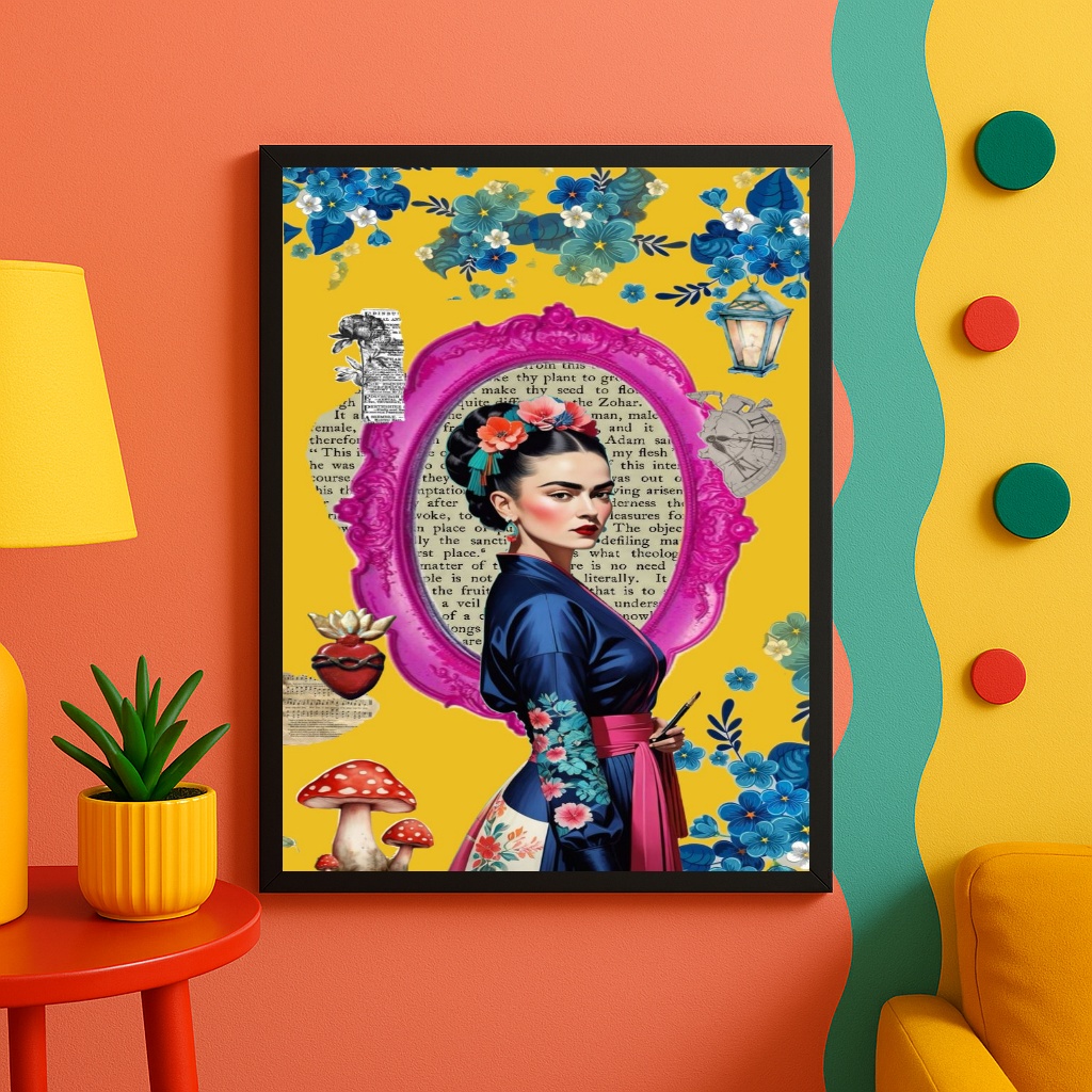 Quadro Decorativo Frida Elegante - Cores Vibrantes