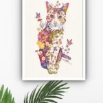 Quadro Decorativo Gata Florida - 70x50 cm