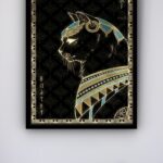 Quadro Decorativo Gato Egípcio Bastet - 70x50 cm