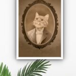 Quadro Decorativo Gato Provençal - 70x50 cm