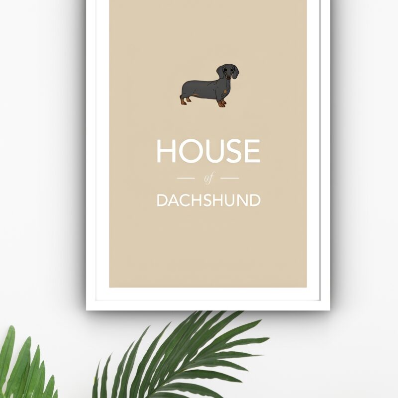 Quadro Decorativo House Of Dachshund - 70x50 cm