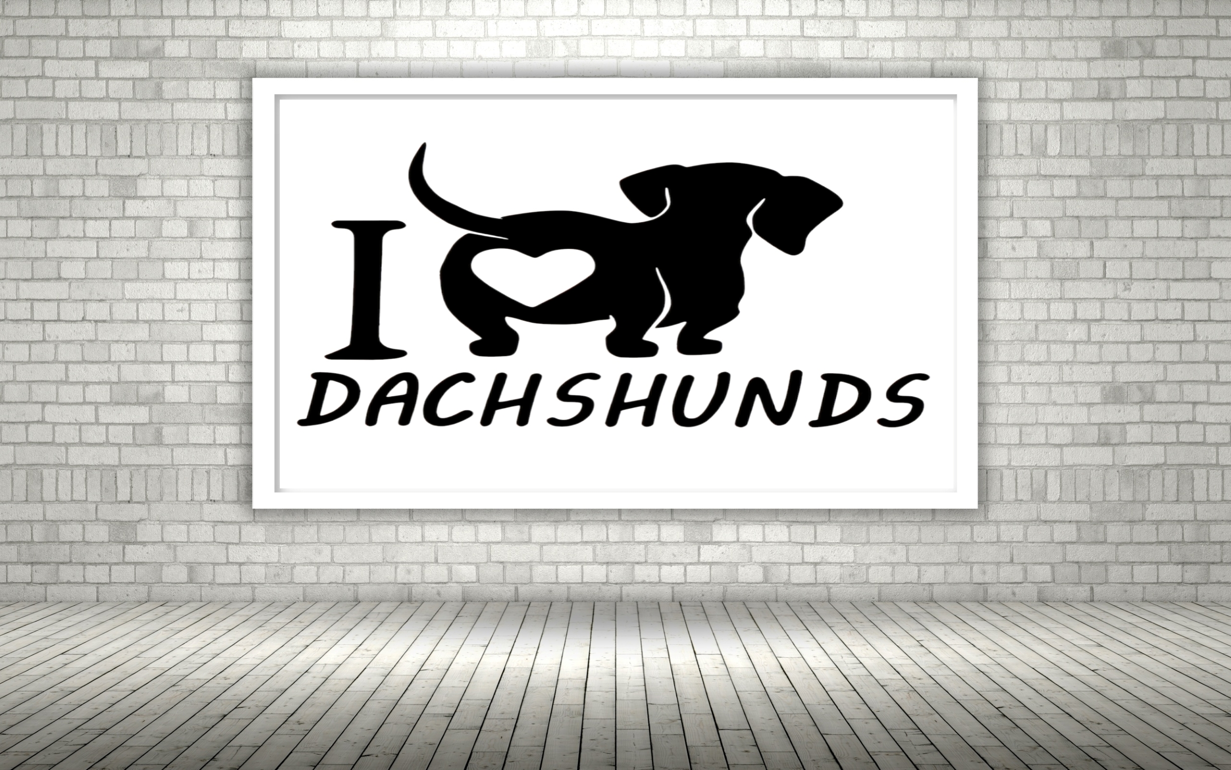 Quadro Decorativo I Love My Dachshund - 50x70 cm