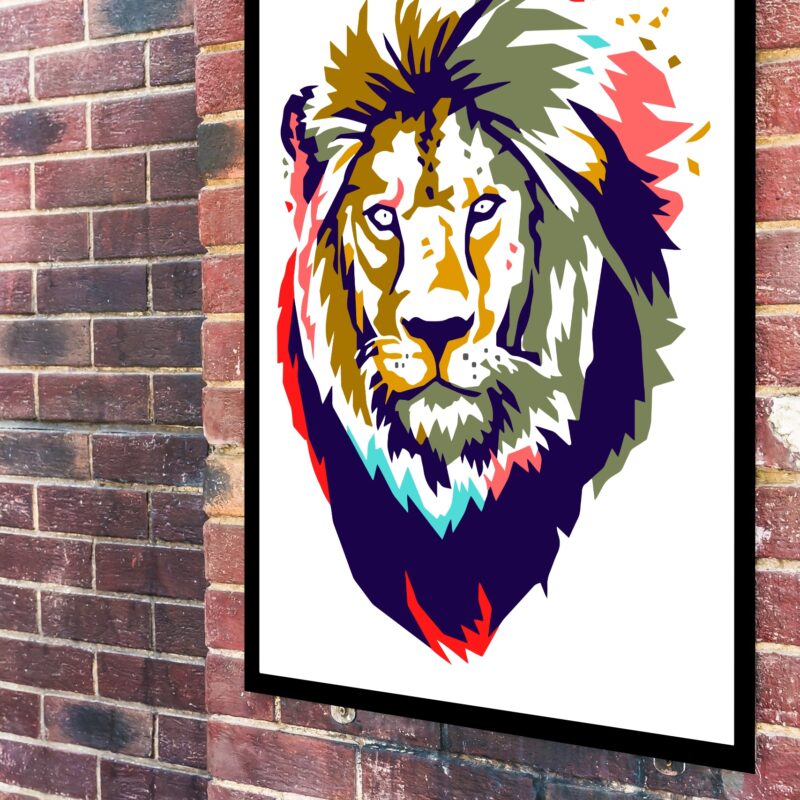 Quadro Decorativo Leão Arte - 70x50 cm