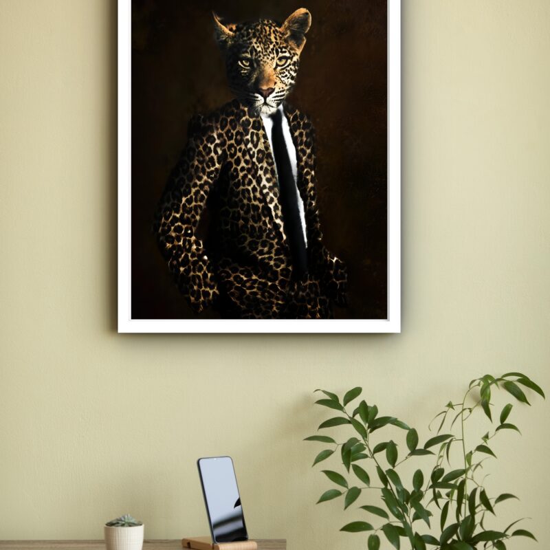 Quadro Decorativo Leopardo Fashion Estampado - 70x50 cm