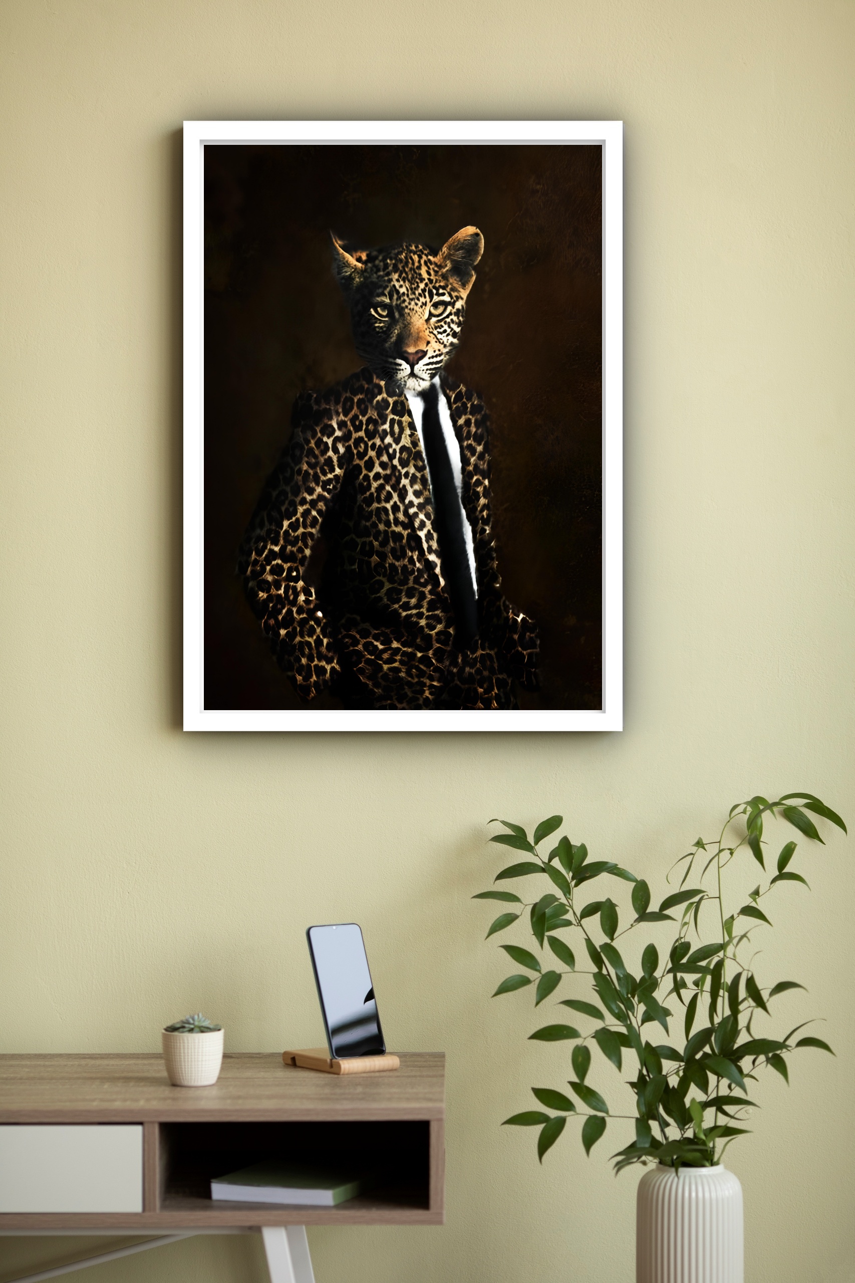 Quadro Decorativo Leopardo Fashion Estampado - 70x50 cm