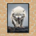 Quadro Decorativo Lobo Feroz - 70x50 cm