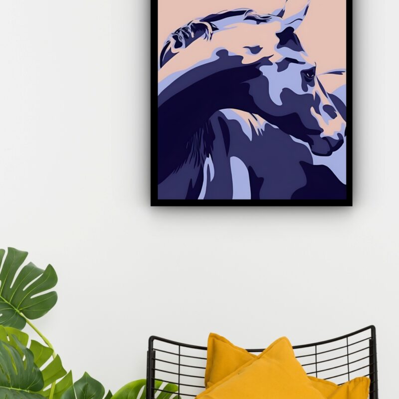 Quadro Decorativo Moderno Cavalo - 70x50 cm