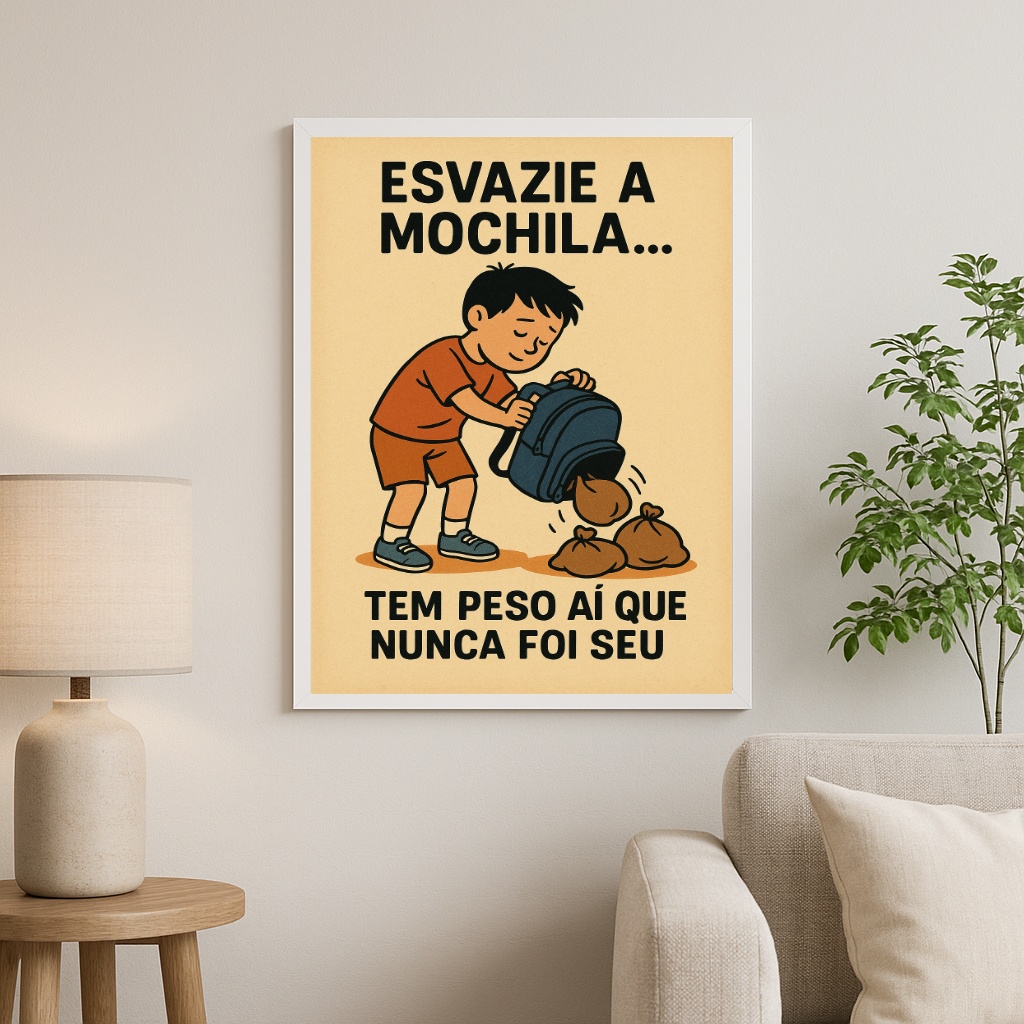 Quadro Decorativo Motivacional - Esvazie a Mochila b