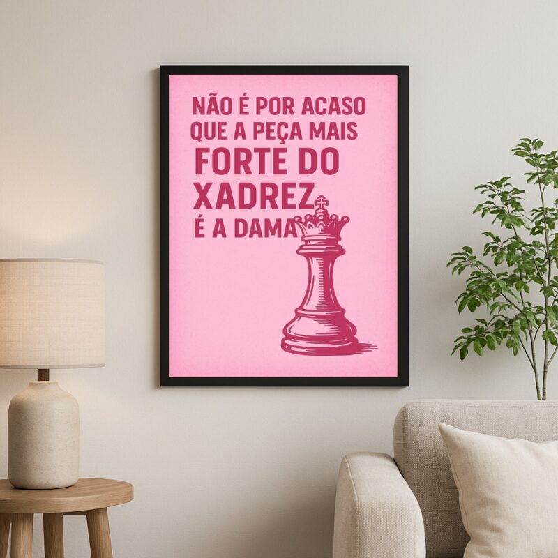 Quadro Decorativo Mulheres Fortes - Xadrez