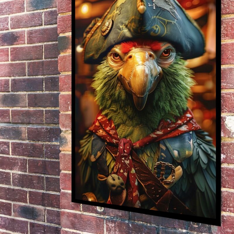 Quadro Decorativo Papagaio Pirata - 70x50 cm