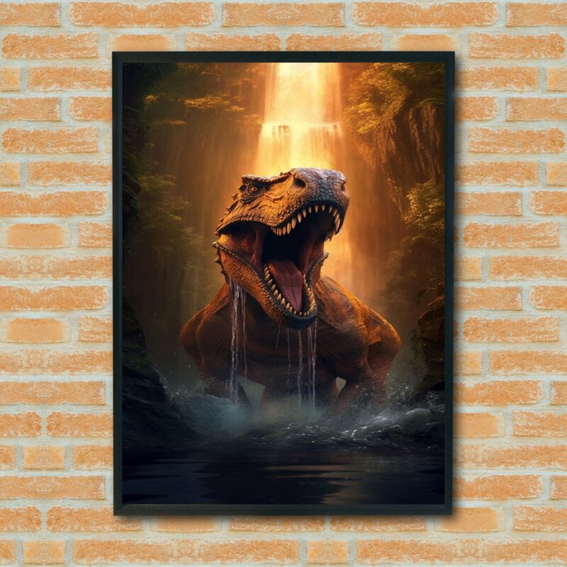 Quadro Decorativo Rex Tiranossauro - 70x50 cm