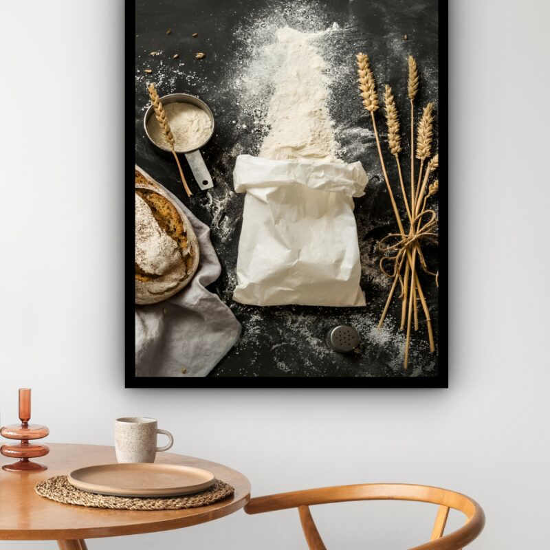 Quadro Decorativo Saco de Trigo Cozinha - 70x50 cm