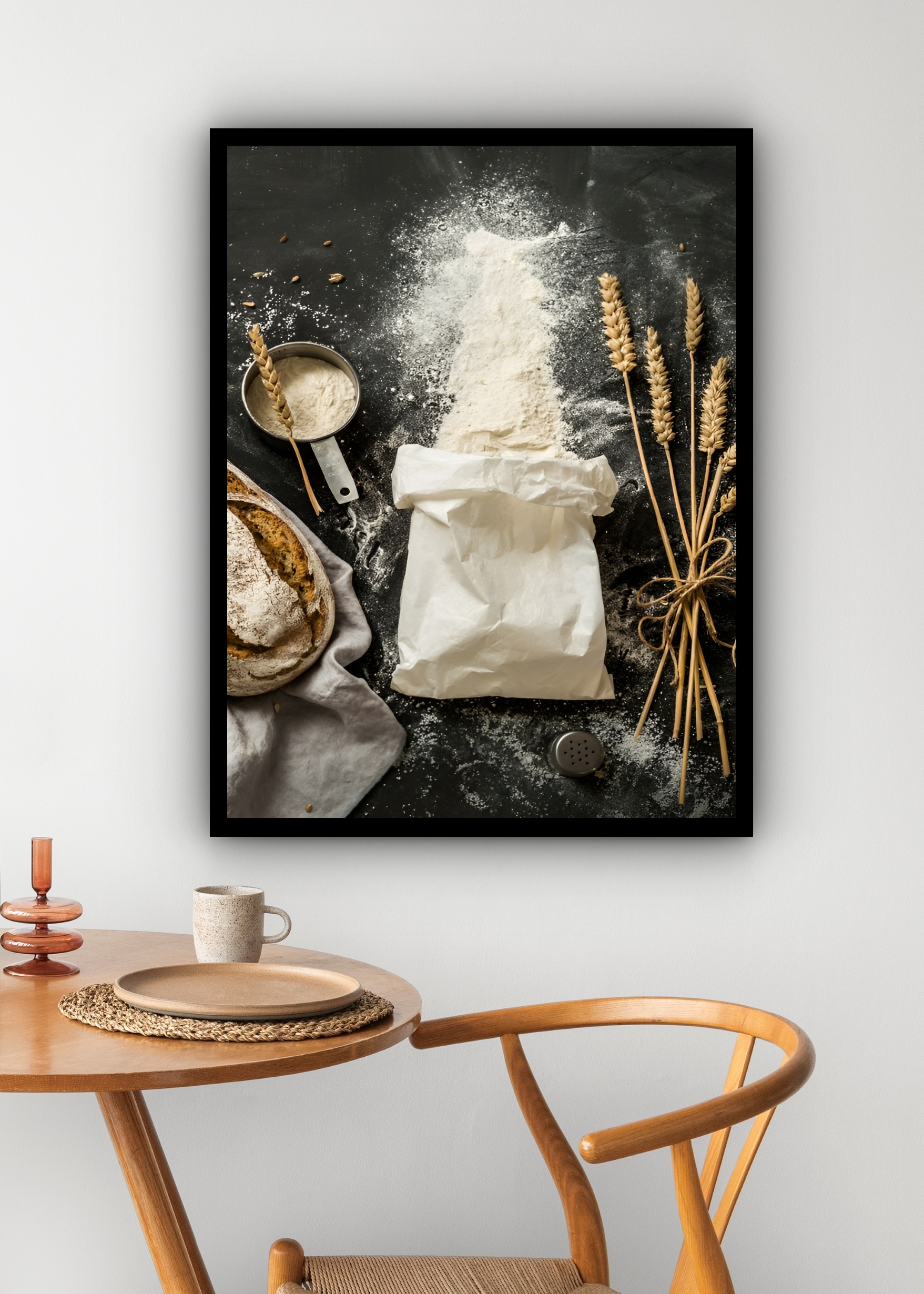 Quadro Decorativo Saco de Trigo Cozinha - 70x50 cm
