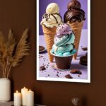 Quadro Decorativo Sorveteria Sorvetes - 70x50 cm