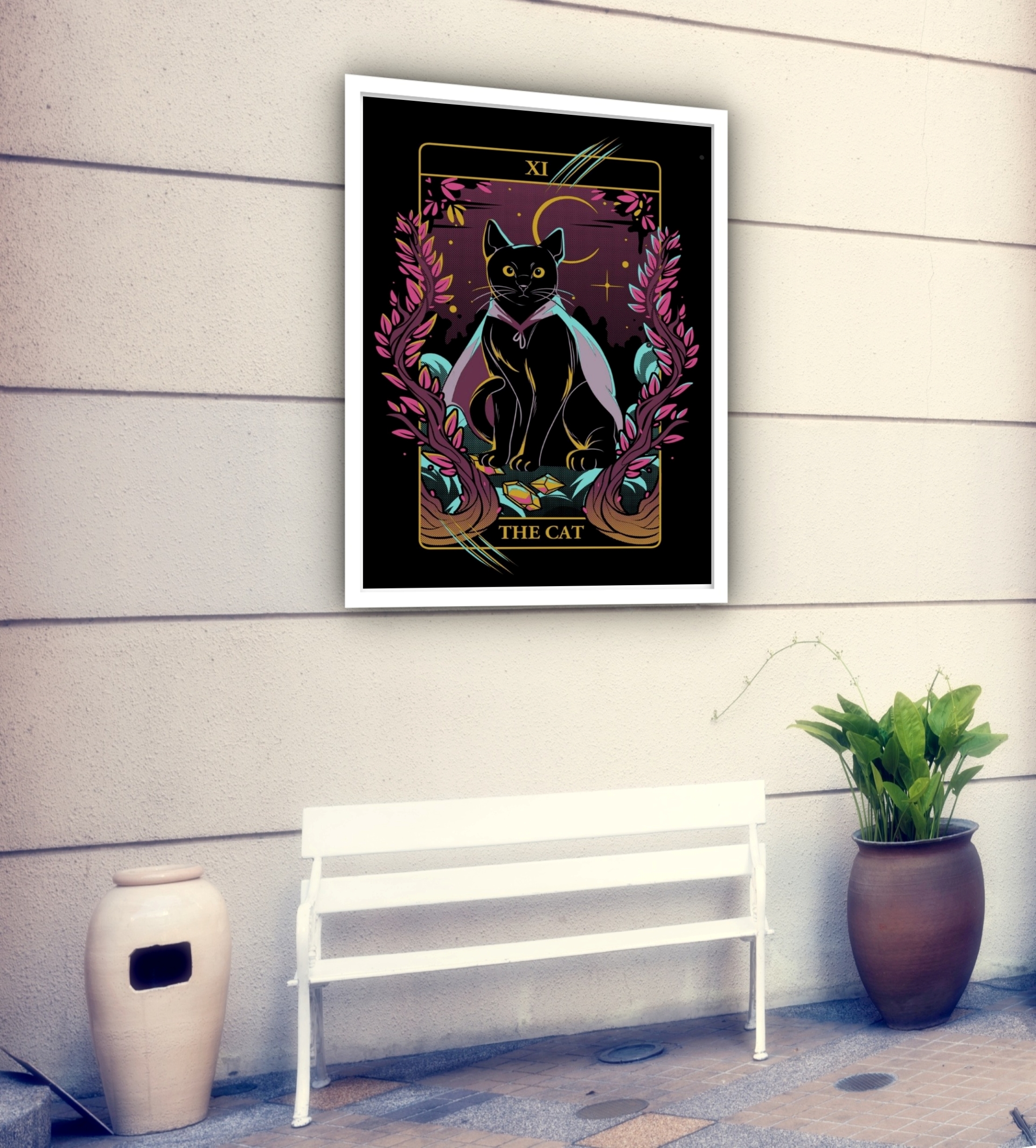 Quadro Decorativo Tarot O Gato - 70x50 cm