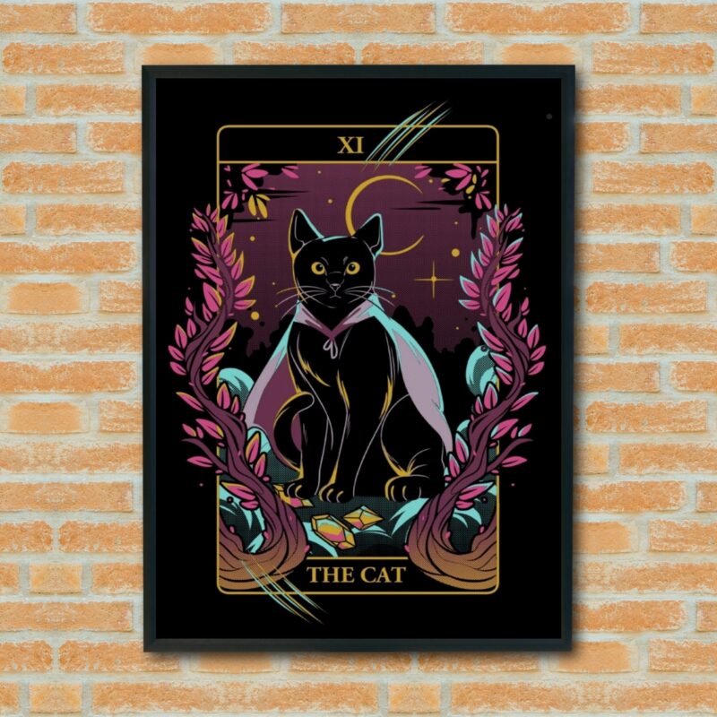 Quadro Decorativo Tarot O Gato - 70x50 cm