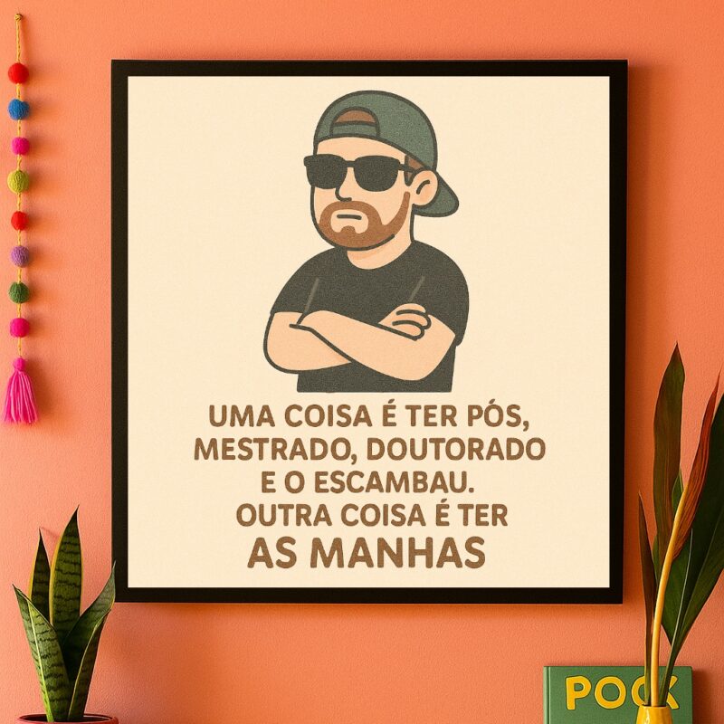 Quadro Decorativo Ter As Manhas - 33X33 Cm