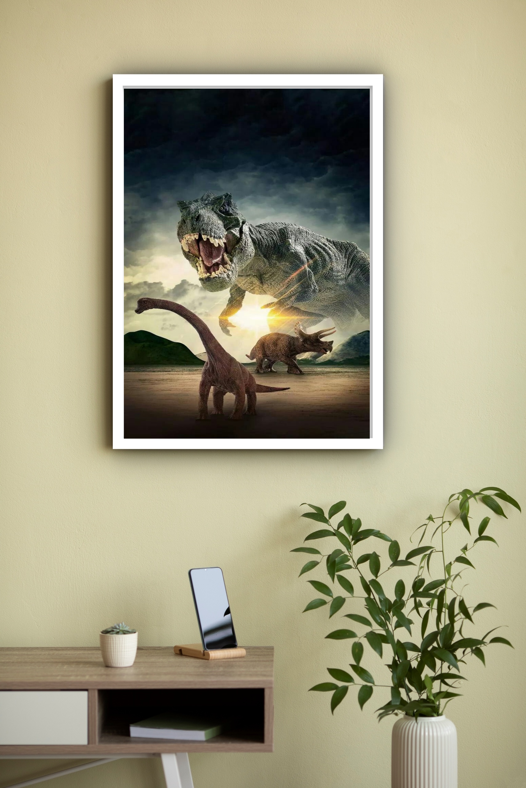 Quadro Decorativo Tiranossauro Rex - 70x50 cm