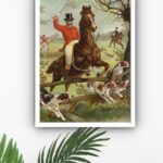 Quadro Decorativo Vintage Caçada Inglesa - 70x50 cm