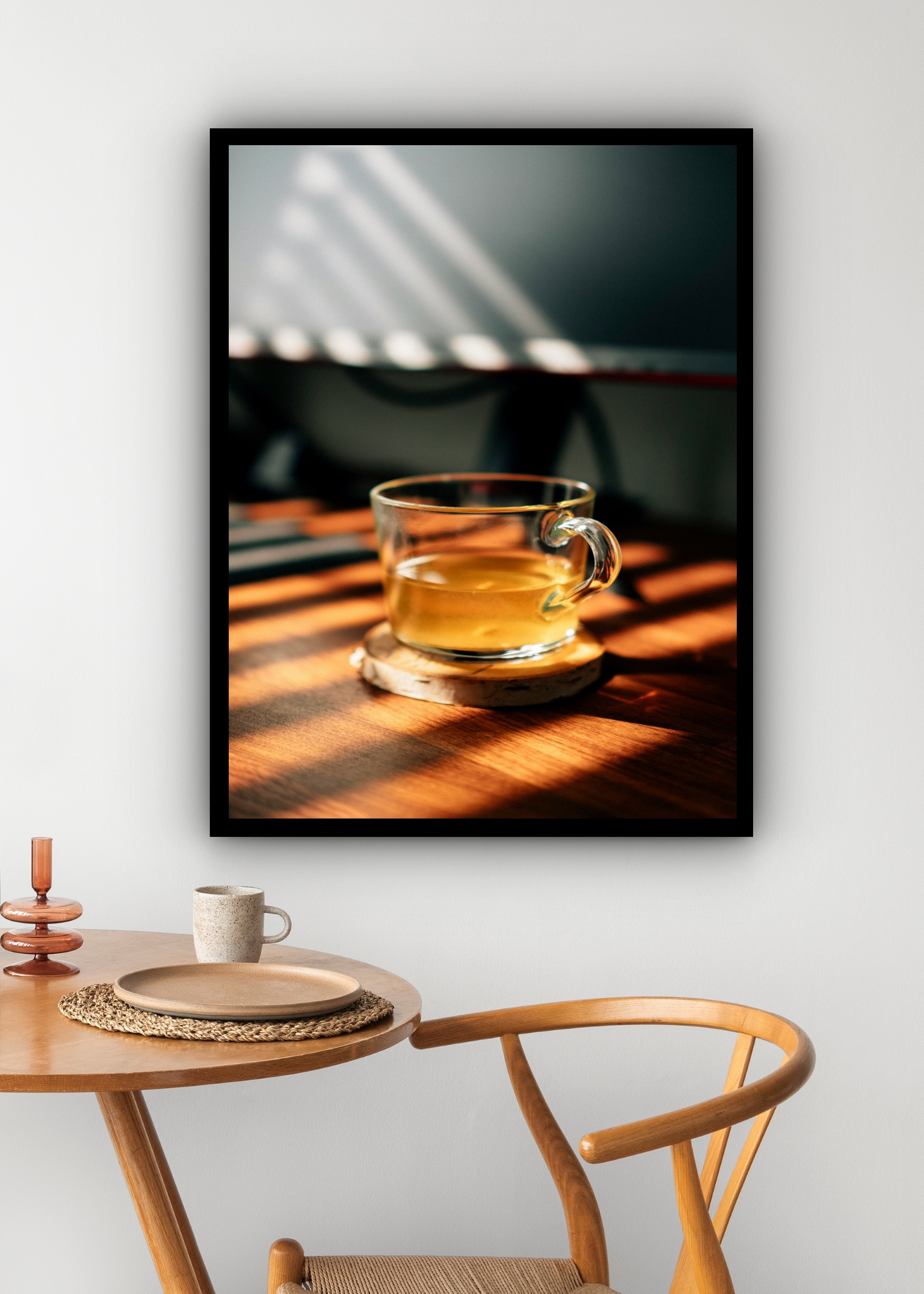 Quadro Decorativo Xícara De Chá Sol - 70x50 cm