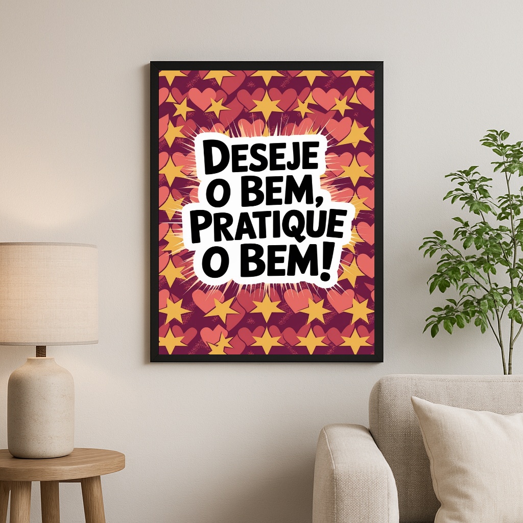 Quadro Deseje o Bem Pratique o Bem