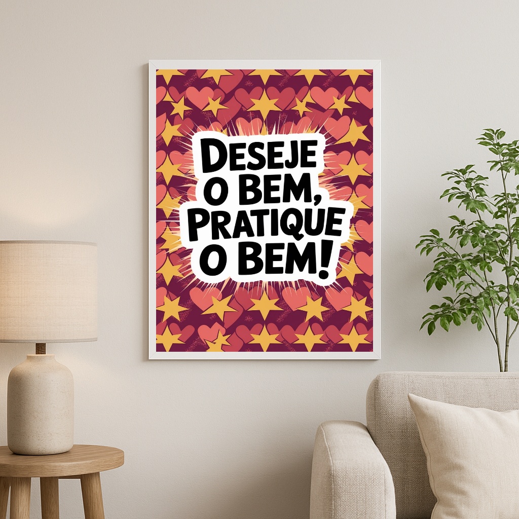 Quadro Deseje o Bem Pratique o Bem