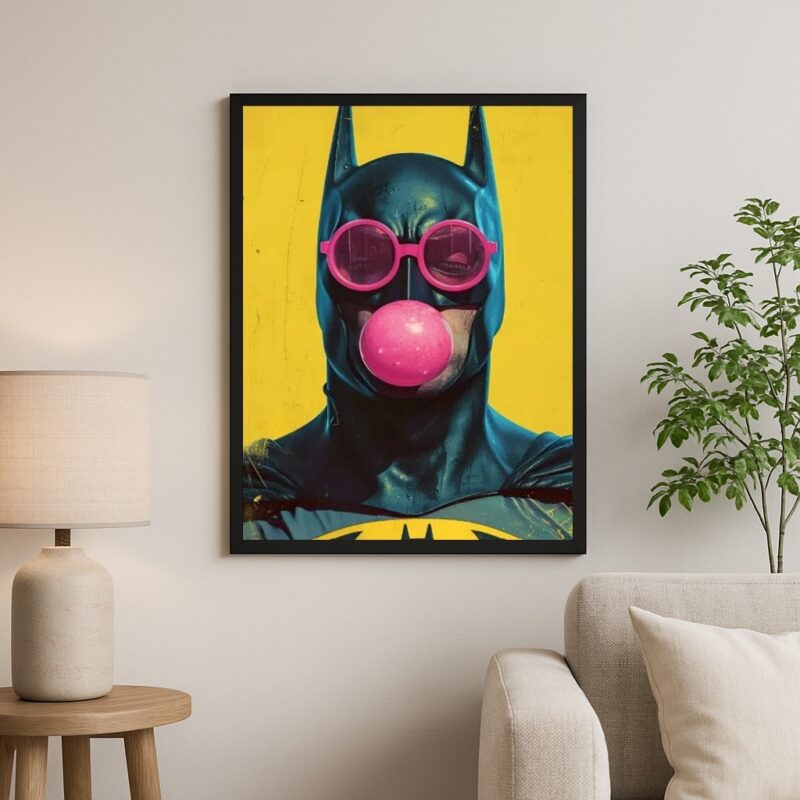 Quadro Divertido Super Herói Bubble Gum