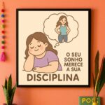 Quadro Motivacional Emagrecimento - 33X33 Cm
