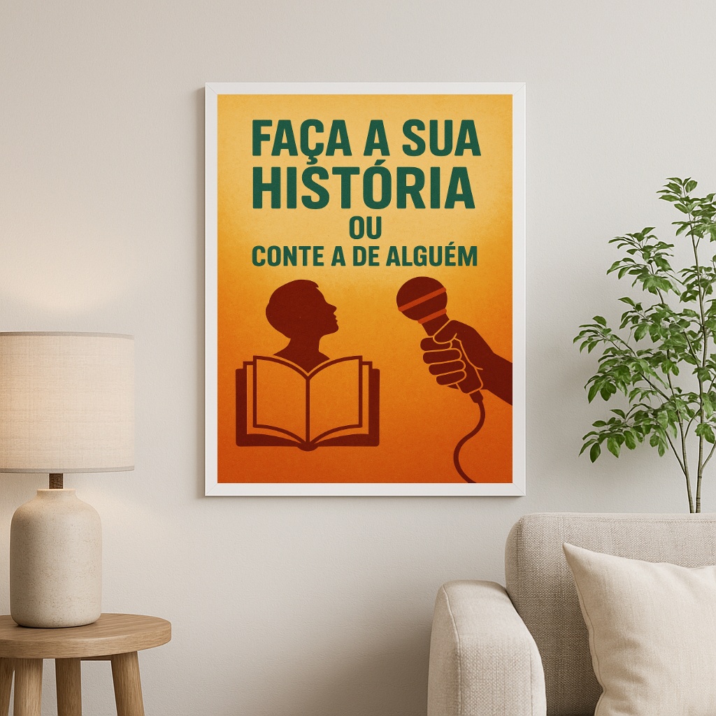 Quadro Motivacional Faça a Sua História ou Conte a de Alguém b