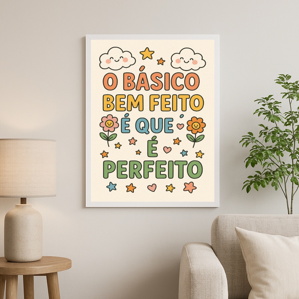 Quadro O Básico Bem Feito é Que é Perfeito - Quadros Online