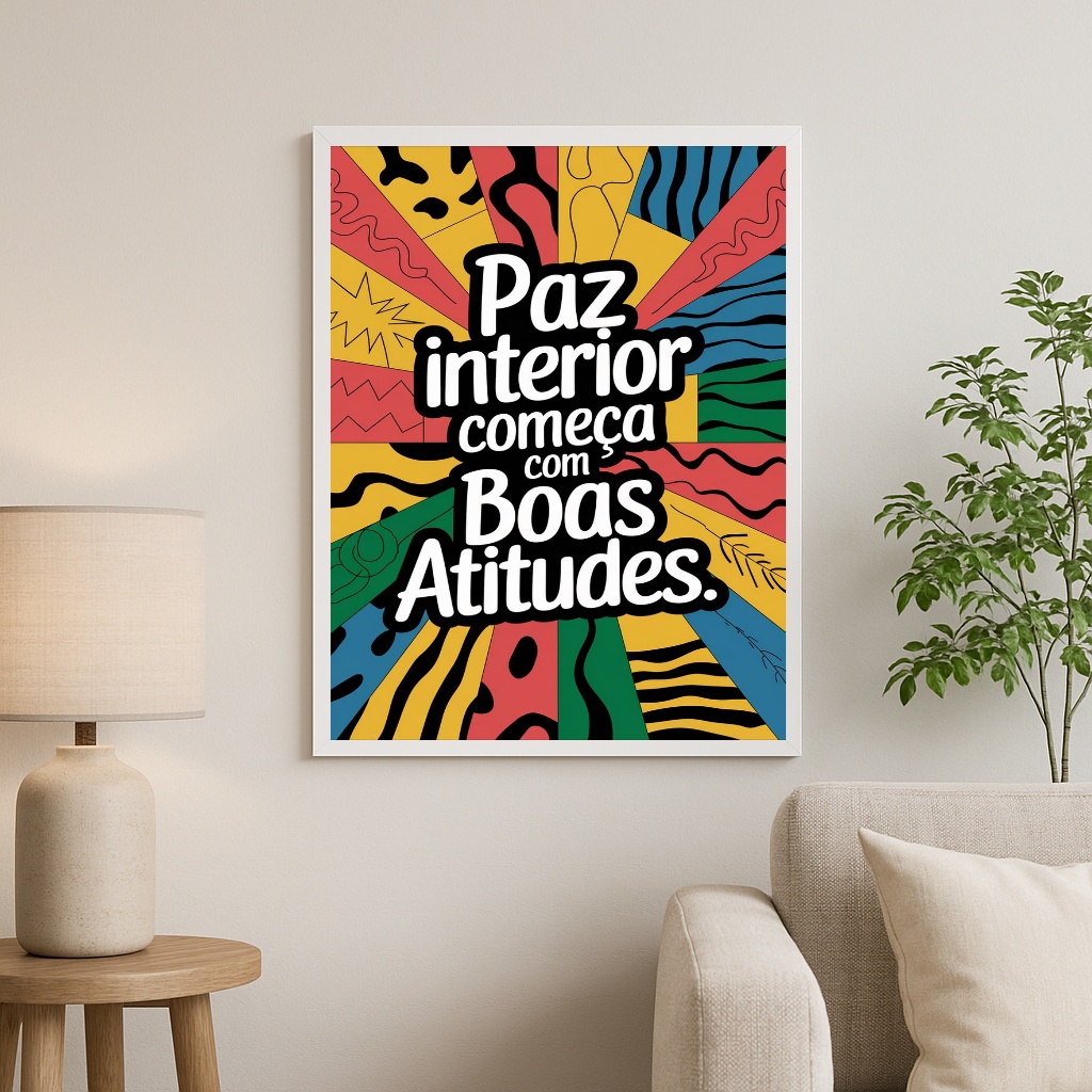 Quadro Paz Interior Começa Com Boas Atitudes