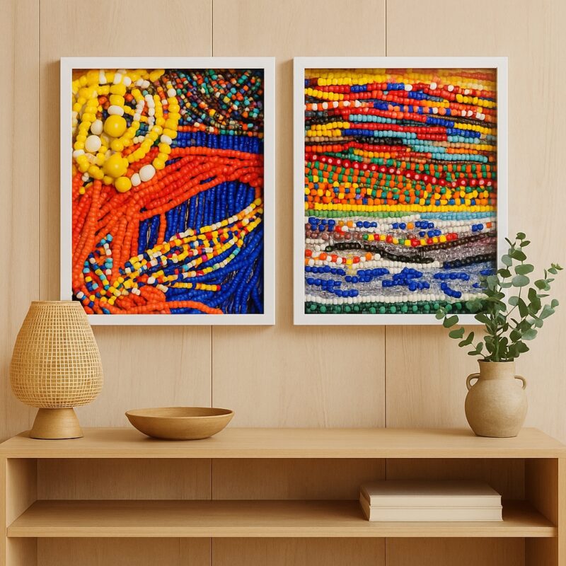 Kit 2 Quadros Candomble umbanda - Guias e contas