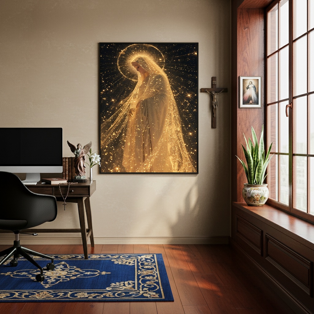 Quadro A Virgem Maria, Mãe de Jesus Cristo - 70x50cm