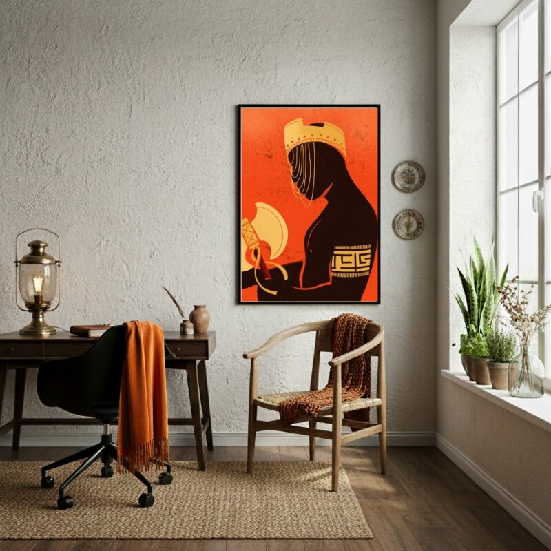 Quadro Arte Candomblé Xangô - 70x50 cm