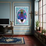Quadro Arte Inspirada em Nossa Senhora de Aparecida -70x50cm