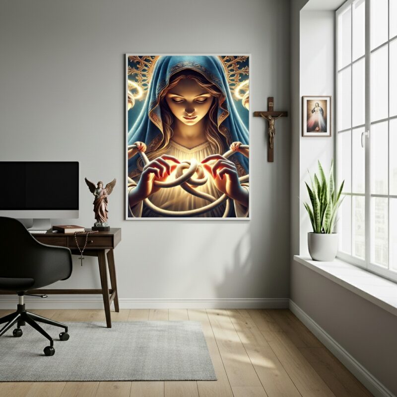 Quadro Arte Nossa Senhora Desatadora Dos Nós - 70x50 cm