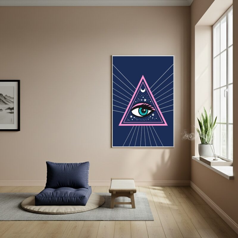 Quadro Arte do Olho da Providência - 70x50cm