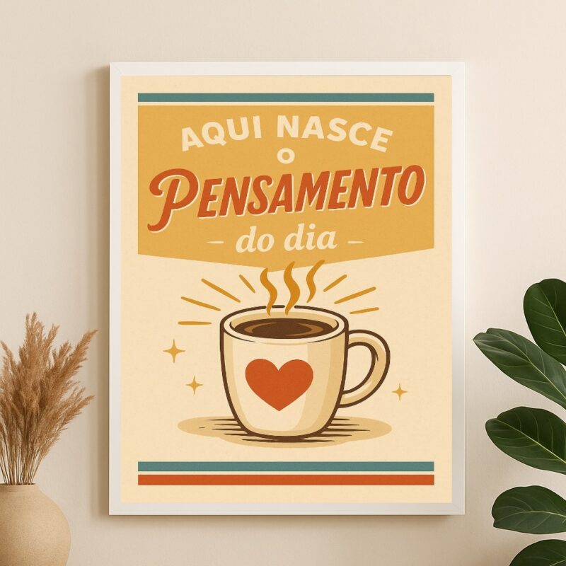 Quadro Café - Primeiro Pensamento do Dia