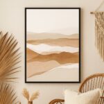 Quadro Canvas Grande Estilo Boho - Paisegem Minimalista