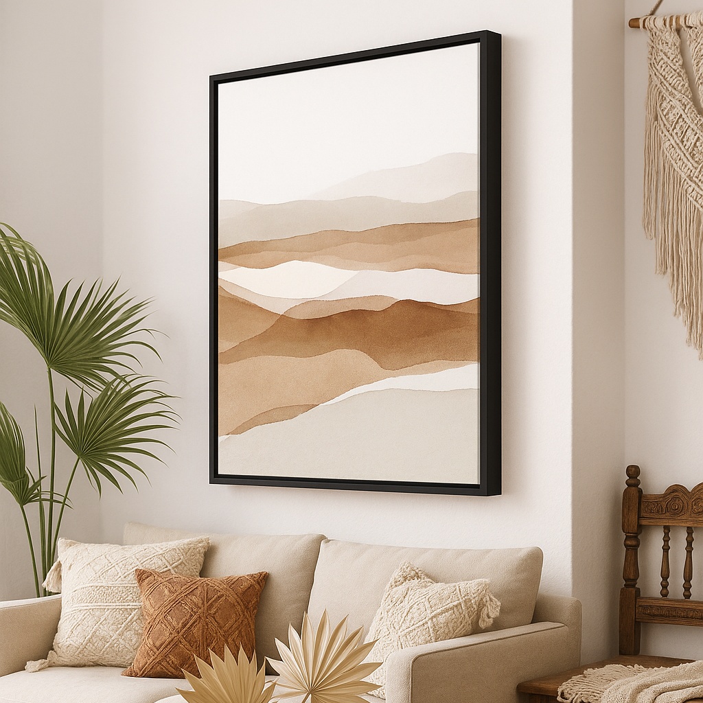 Quadro Canvas Grande Estilo Boho - Paisegem Minimalista - Imagem 4