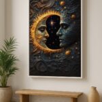 Quadro Canvas Sol e Lua Em Harmonia - Eclipse