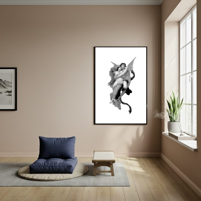 Quadro Cupido e Psique - Alegoria da Alma e do Amor -70x50cm