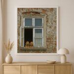Quadro Decoração Rústica Cães Cocker Na Janela