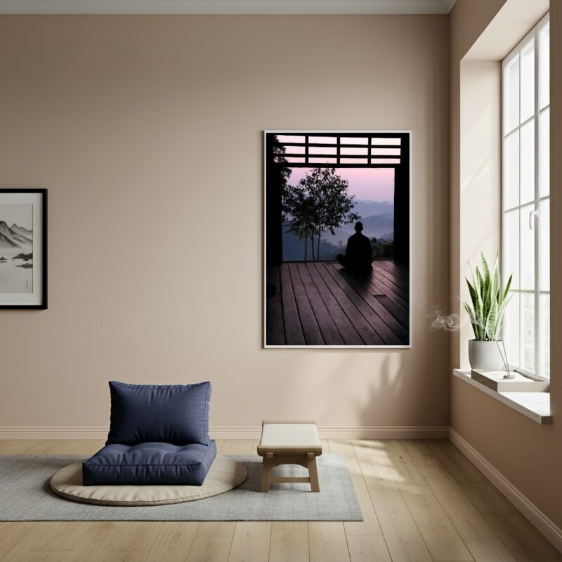 Quadro Decorativo A Busca por Iluminação Pessoal - 70x50cm