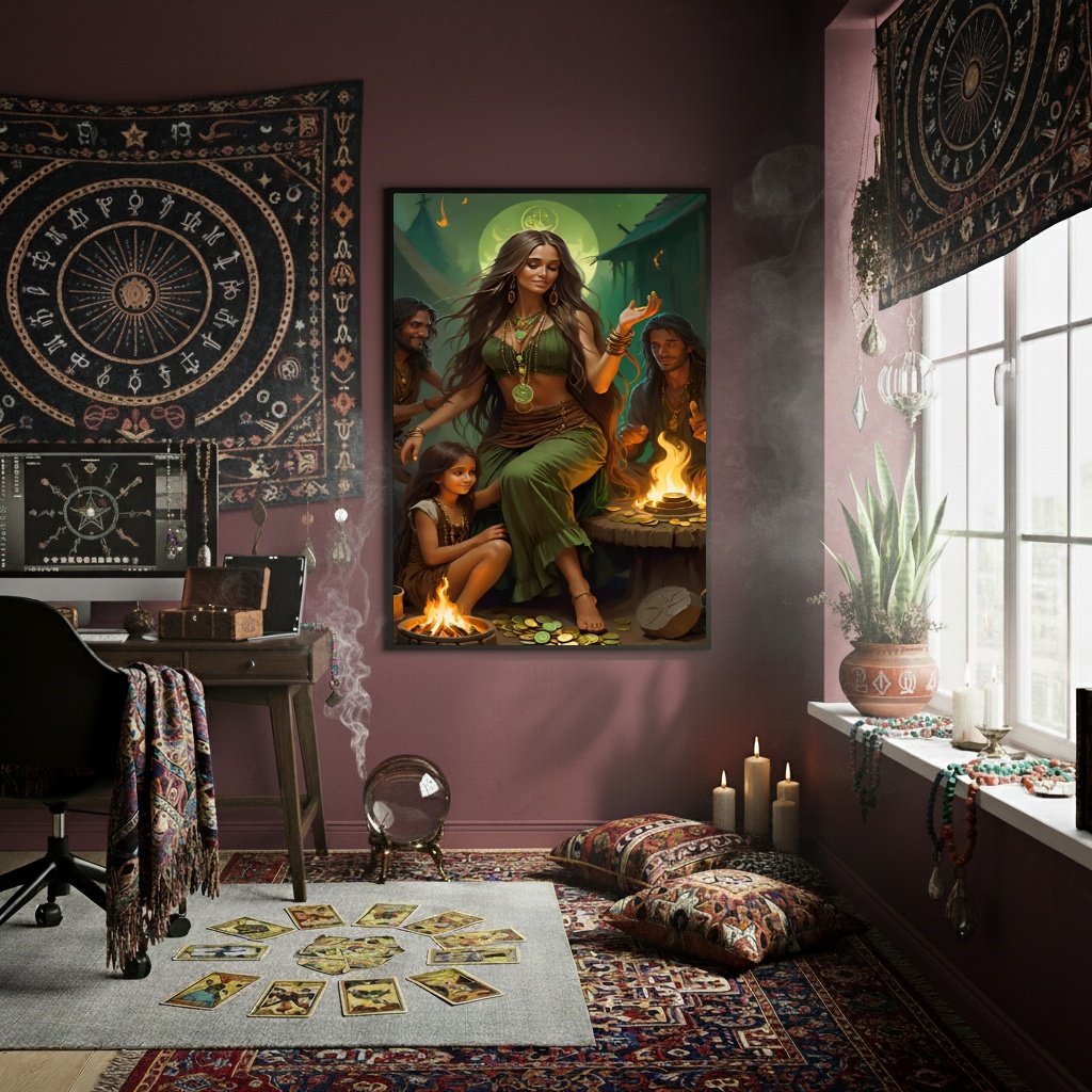 Quadro Decorativo A Cigana Esmeralda - 70x50cm